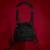 Black embroidered silk potli bag