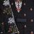 Black chanderi cotton embroidery dress material with dupatta