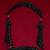 Black embroidered silk potli bag