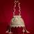 Beige embroidered  silk potli bag
