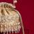Beige embroidered  silk potli bag