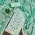 Sea green chanderi cotton embroidery dress material with dupatta