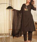 Cotton cambric straight  kurti-pant-dupatta  set