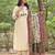Off white embroidered cotton flex kurta and pant set with chanderi dupatta