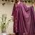 Purple Cotton cambric dyed anarkali  kurti-pant-dupatta  set