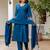 Cotton cambric a-line kurti-pant-dupatta  set