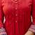 Red Cotton cambric a-line kurti-pant-dupatta  set