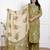 Mehendi Cotton cambric straight  kurti-pant-dupatta  set