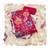 Pink viscose organza sequins dress material with dupatta