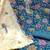 Blue viscose organza sequins dress material with dupatta