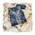 Blue viscose organza sequins dress material with dupatta
