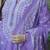 Dark pastel purple embroidered suit set with dupatta