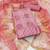 Pink roman cotton silk embroidery dress material with dupatta