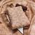 Beige cotton silk handwork dress material with dupatta