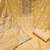 Beige roamn cotton sequins dress material with dupatta
