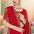 Red color resham embroidery & zarkhan stone border georgette saree with blouse