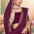 Wine color resham embroidery & zarkhan stone border georgette saree with blouse