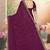 Wine color resham embroidery & zarkhan stone border georgette saree with blouse