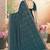 Morpeach color resham embroidery & zarkhan stone border georgette saree with blouse