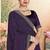 Purple color resham embroidery & zarkhan stone border georgette saree with blouse