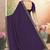 Purple color resham embroidery & zarkhan stone border georgette saree with blouse