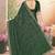 Green color resham embroidery & zarkhan stone border georgette saree with blouse