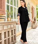 Women viscose Weaving Thread & Handwork Shirt & Pant