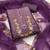 Purple viscose golden crush embroidery dress material with dupatta