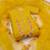 Leamon yellow viscose golden crush embroidery dress material with dupatta