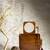 The Royals Suitcase style Square handbag in Acacia wood