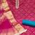 Pink cembric cotton handwork dress material with dupatta