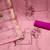 Baby pink pure cotton silk sequins dress material with dupatta