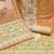 Beige viscose cotton banrasi handwork dress material with dupatta