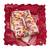 Multi jam cotton handwork dress material with dupatta