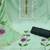 Light green pure cotton silk handwork dress material with dupatta