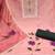 Peach pure cotton silk handwork dress material with dupatta