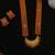 Orange handloom fabric long necklace set