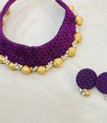 Pink handloom fabric jewelery