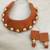 Orange handloom fabric choker