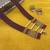 Maroon col handloom fabric long necklace