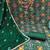 Green jam cotton handwork dress material with dupatta