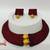 Maroon and gold handloom fabric jewelery