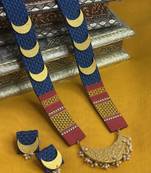 Blue chandracor, long necklace