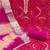 Pink jam cotton handwork dress material with dupatta