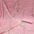 Baby pink pure cotton silk sequins dress material with dupatta