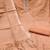 Peach simmer cotton handwork dress material with dupatta