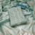 Sea green simmer cotton handwork dress material with dupatta