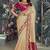 Chiku color designer border soft jacquard saree with designer blouse fabric