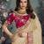 Chiku color designer border soft jacquard saree with designer blouse fabric