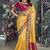 Yellow color designer border soft jacquard saree with designer blouse fabric
